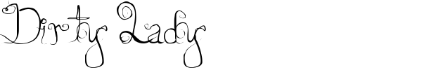 Dirty Lady font preview